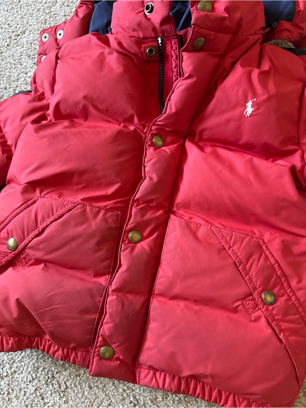 POLO Ralph Lauren Water-Repellent Down Jacket sz 7 - Picture 8 of 9